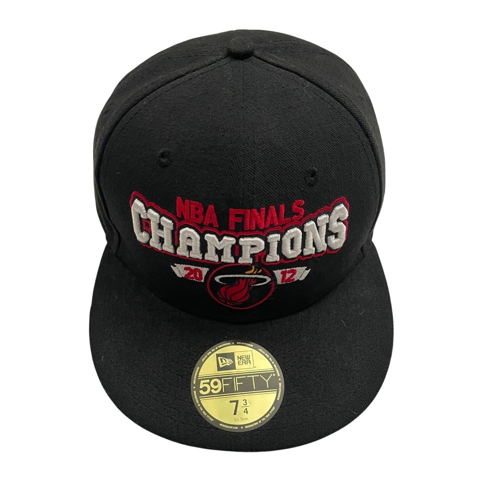 Miami Heat 2012 NBA Finals Champions New Era Hat Mens 7 3/4 Black 59FIFTY Fitted